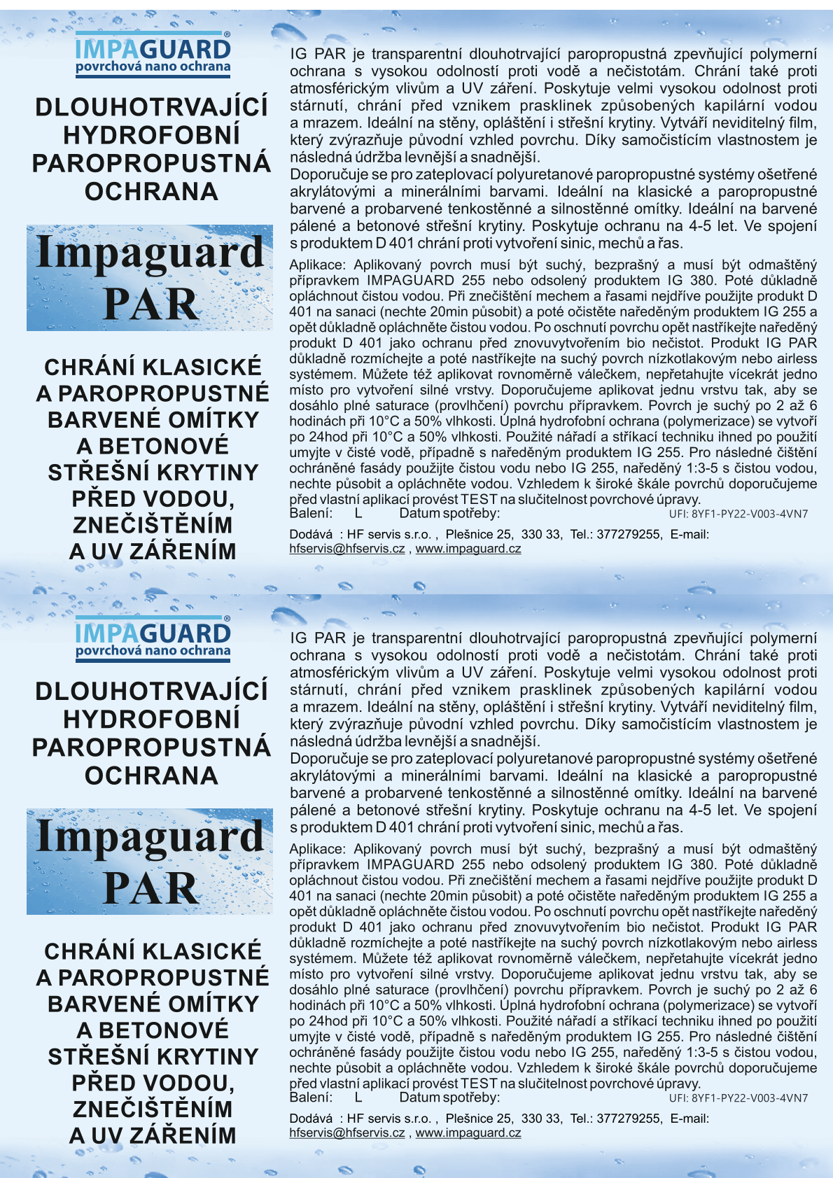 Impaguard PAR - ochrana všech paropropustných povrchů