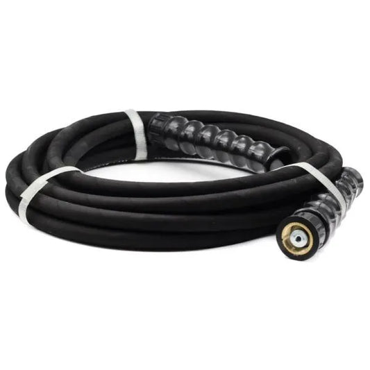 Vysokotlaká gumová hadice, připojení: 1/4″ M22x1,5-F1/4″, max. tlak 275 bar, vstupní teplota max. 60°C