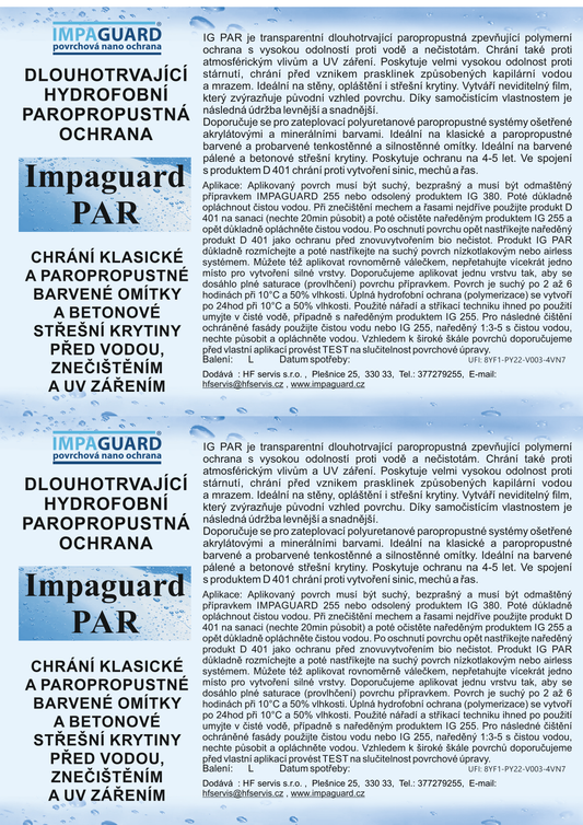 Impaguard PAR - ochrana všech paropropustných povrchů