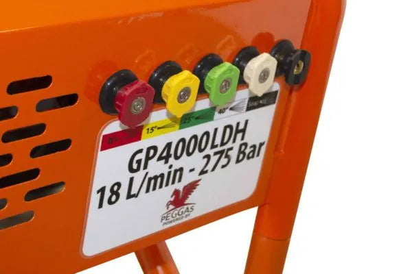 Gaspper GP4000LDH benzínový vysokotlaký čistič, s motorem Peggas, 13.5 HP, 275 bar/4 000 PSI