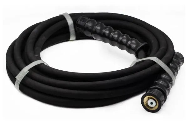 Vysokotlaká gumová hadice, připojení: 1/4″ M22x1,5-F1/4″, max. tlak 275 bar, vstupní teplota max. 60°C