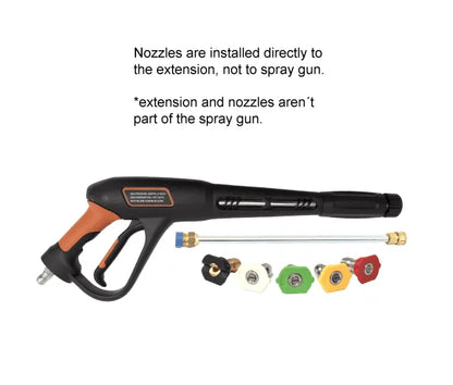 Vysokotlaká pistole ergonomická, se vstupem 3/8“ QC- M samec, výstup M22x1,5 samice