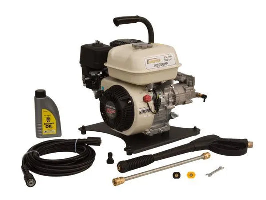 Waspper W3000HF benzínový vysokotlaký čistič, s motorem Honda, výkonem 5,2 HP a tlakem 207 barů / 3 000 PSI