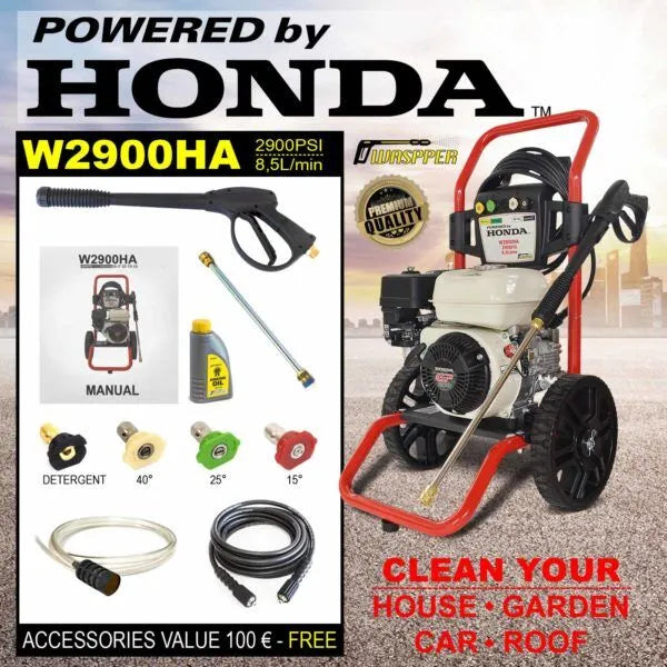 Waspper W2900HA benzínový, vysokotlaký čistič, s motorem Honda, 5,5 HP, 213 bar / 3 100 PSI