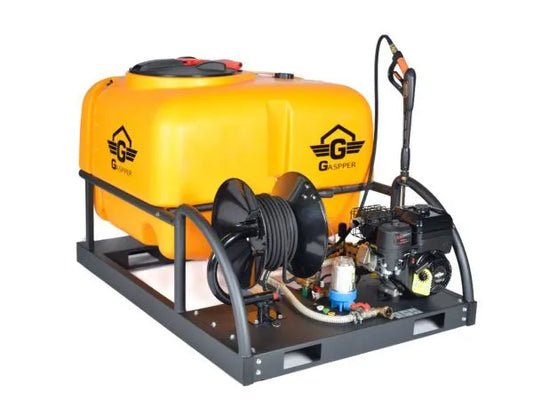 Premium benzínový vysokotlaký čistič GP500, s motorem Honda, 6.3 HP, 3200 PSI/ 220 bar, s nádrží na vodu 500L